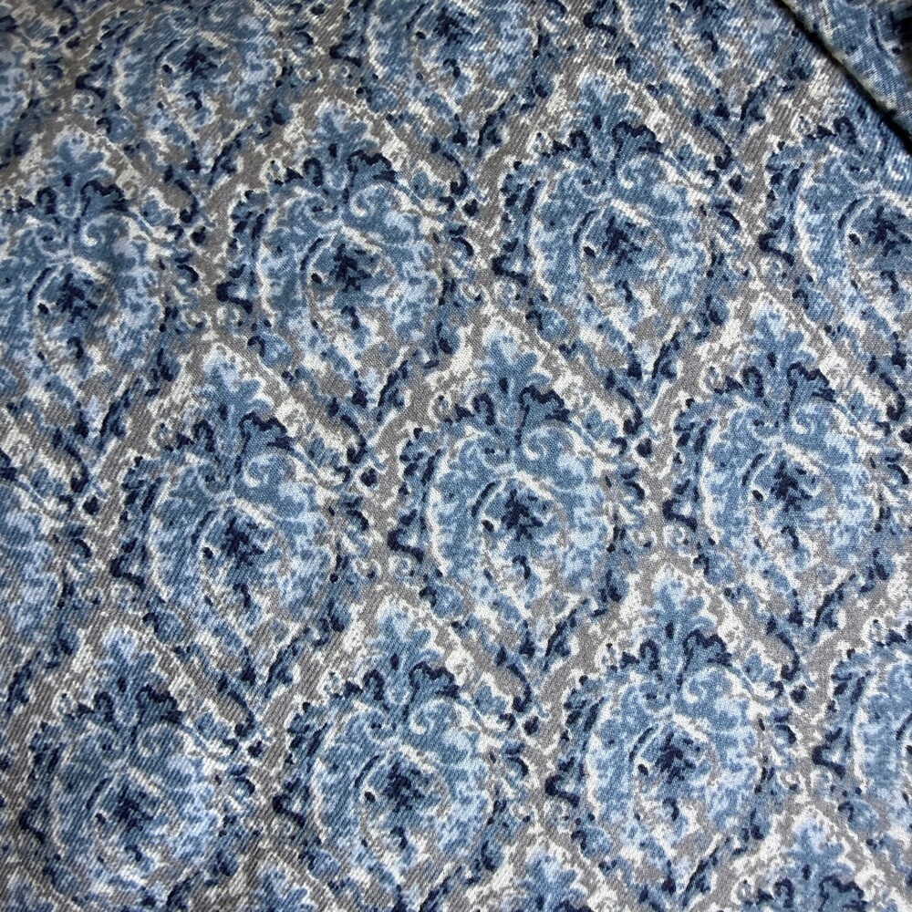 NWT Cremieux Men's Button Down XL Long Sleeves Blue & Gray Damask Jacquard Print - Picture 4 of 14
